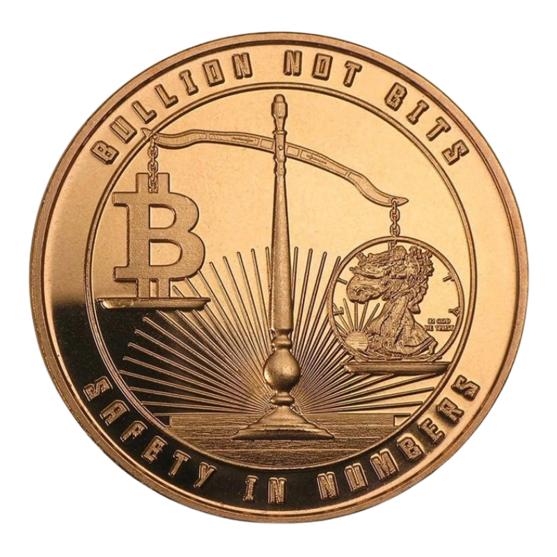 Safety in Numbers - Bullion Not Bits Copper Coin 1 AVDP Oz
