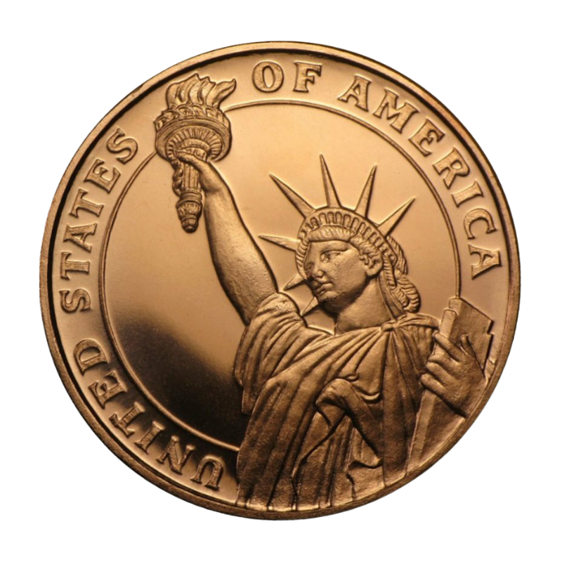 Statue of Liberty Copper Coin 1 AVDP Oz