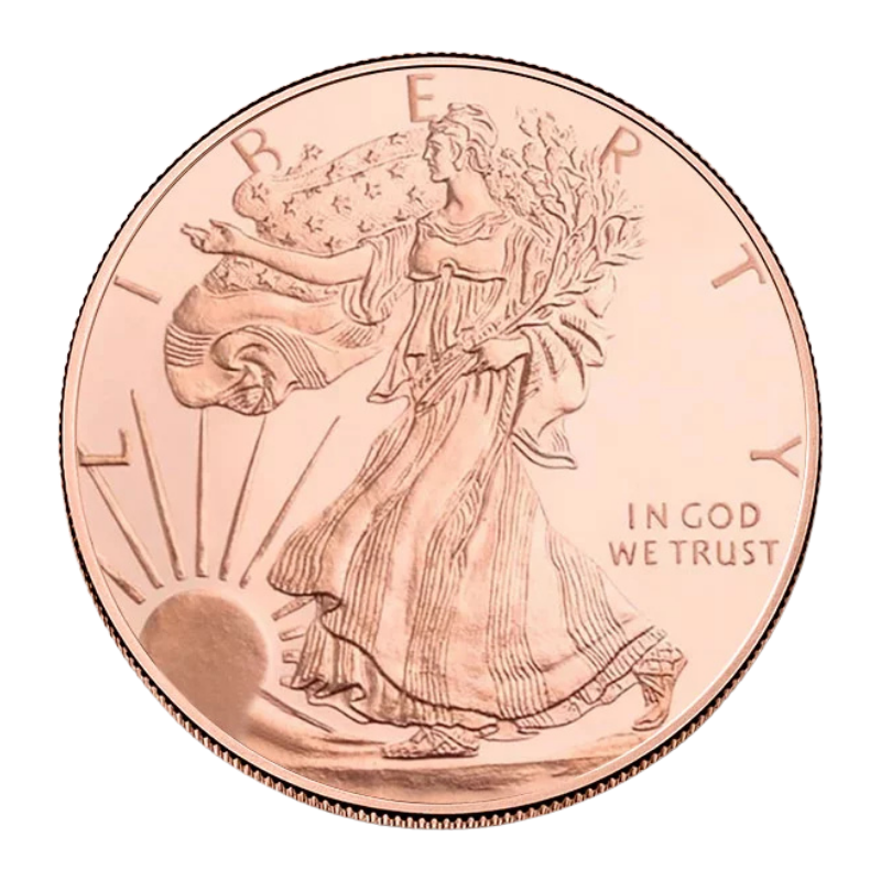 Walking Liberty Copper Coin 1 AVDP Oz
