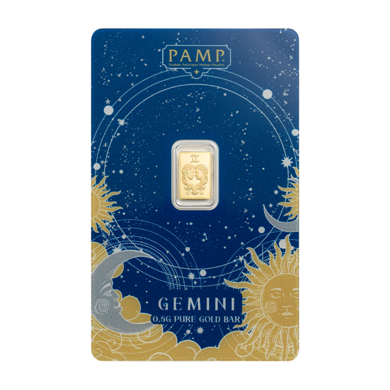 Suisse Pamp Zodiac – Gemini Gold Bar 0.5 Gram