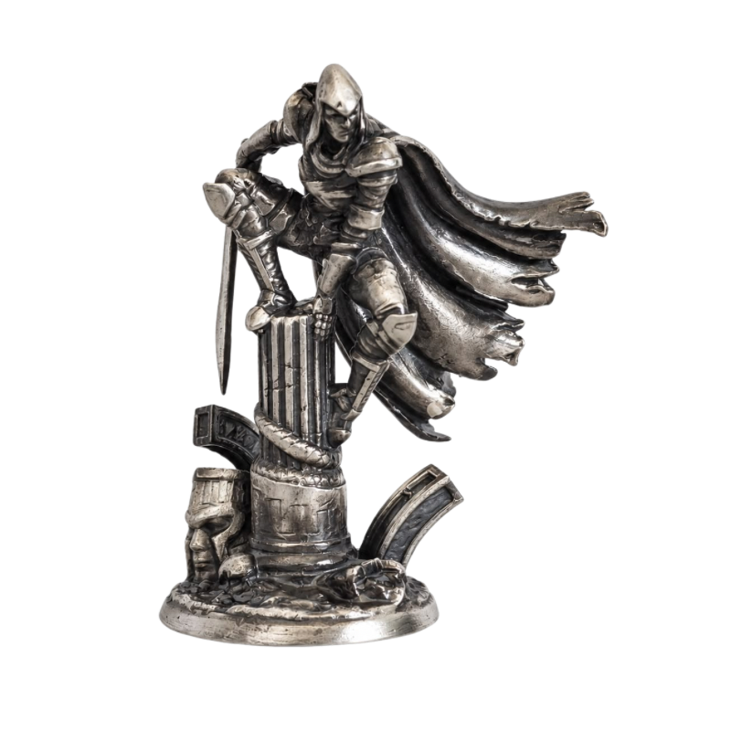 Assassins Statue Hand Poured Silver Bar 2 Oz