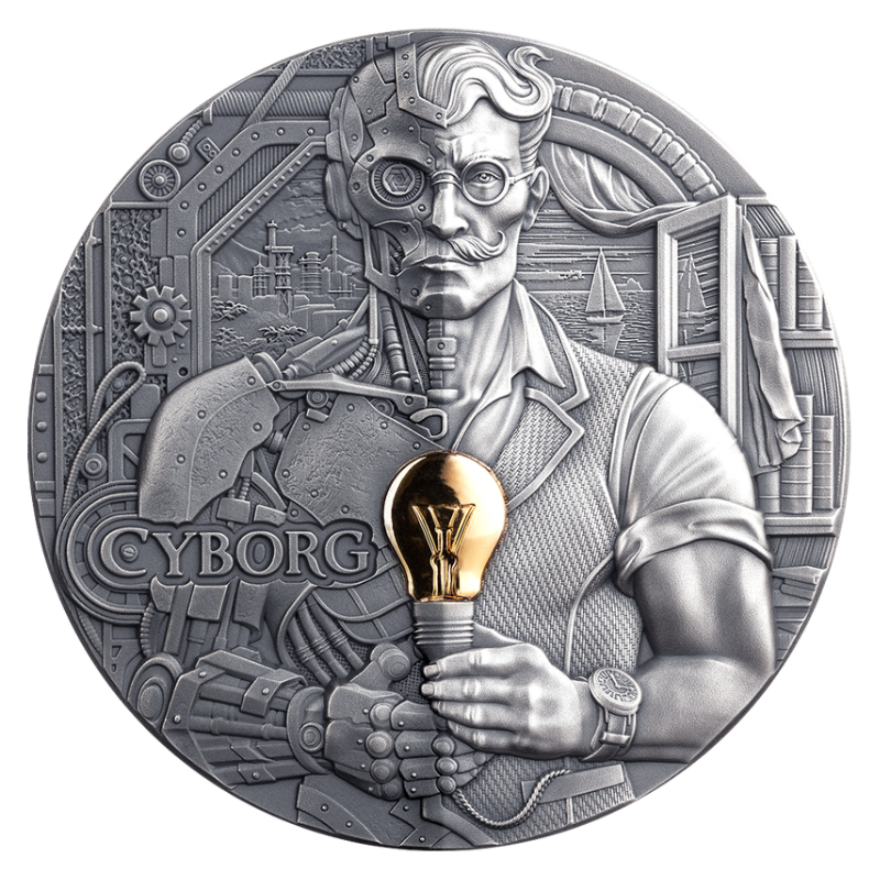 Dual Essence - Cyborg Silver Gilded Coin 2 Oz 2026