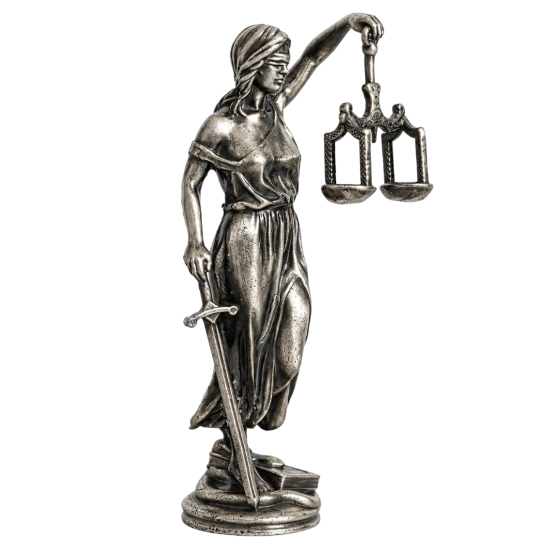 Justitia Augusta Statue Hand Poured Silver Bar 5 Oz