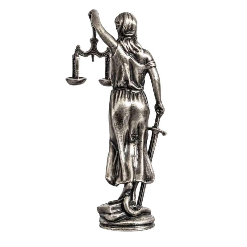 Justitia Augusta Statue Hand Poured Silver Bar 5 Oz