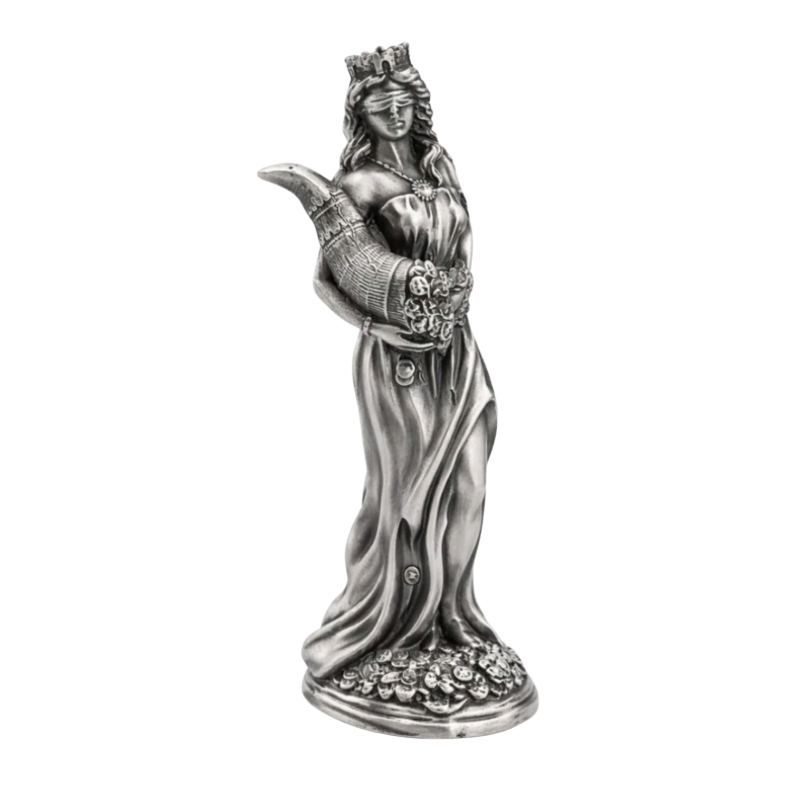 Lady Fortuna Statue Hand Poured Silver Bar 5 Oz