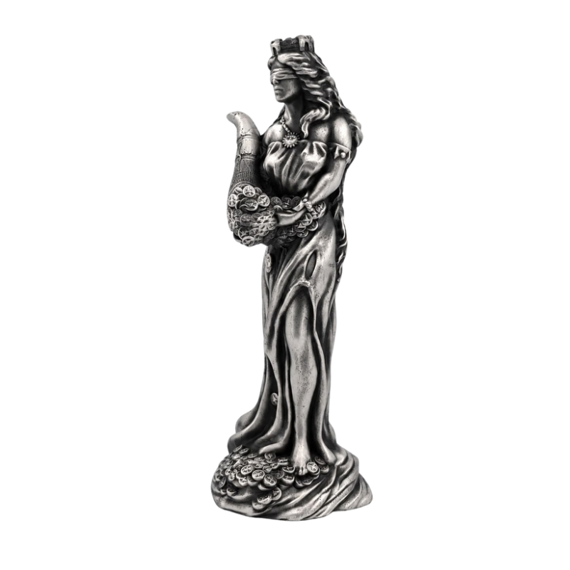 Lady Fortuna Statue Hand Poured Silver Bar 5 Oz