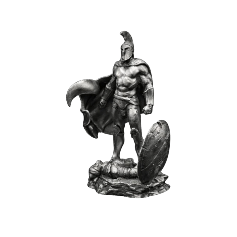 Leonidos Sparta Statue Hand Poured Silver Bar 2 Oz