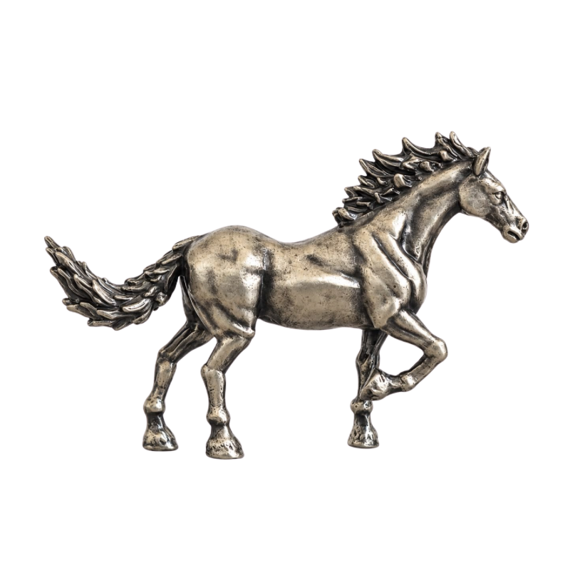 Mustang Statue Hand Poured Silver Bar 2 Oz