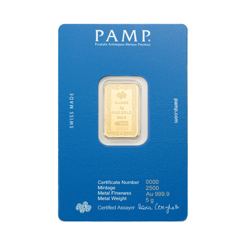 Suisse Pamp – Star of David Gold Bar 5 Gram