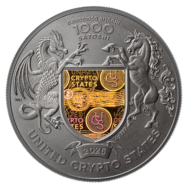 United Crypto States - UKRAINE - The Cradle of Freedom Silver Coin 1 Oz 2026