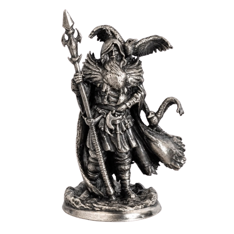 Grimnir Ravenlord Statue Hand Poured Silver Bar 3 Oz